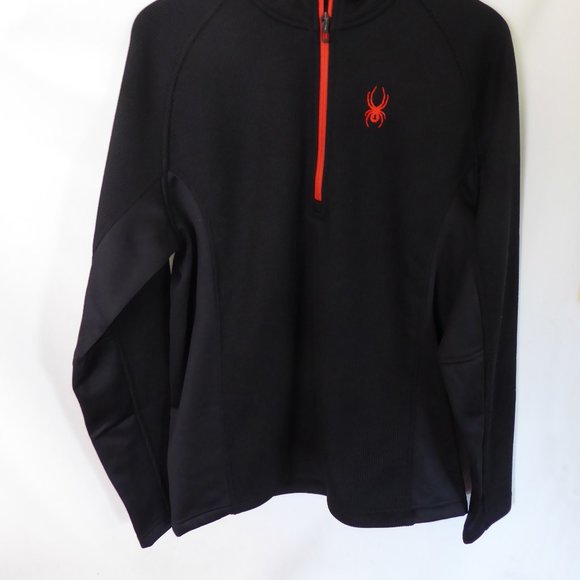 SPYDER BRAND LONG SLEEVE MENS BLACK ¾ ZIPPER LONG SLEEVE JACKET (NEW WITH TAGS) - Picture 12 of 13